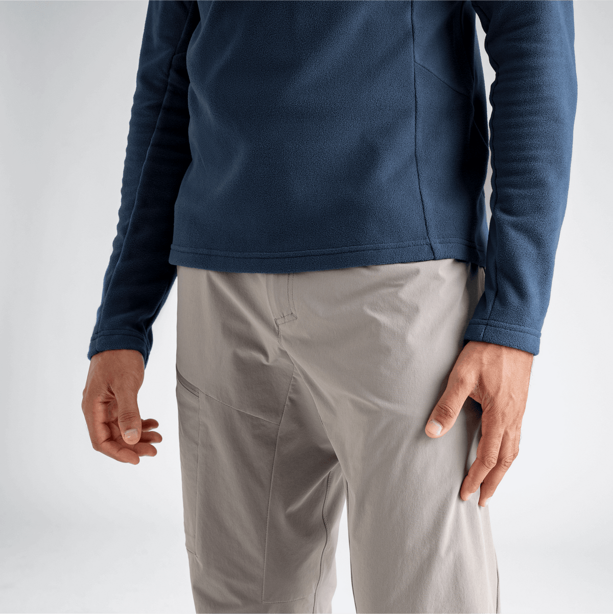 Auro Men's Fleece Zip Top — Burned Red