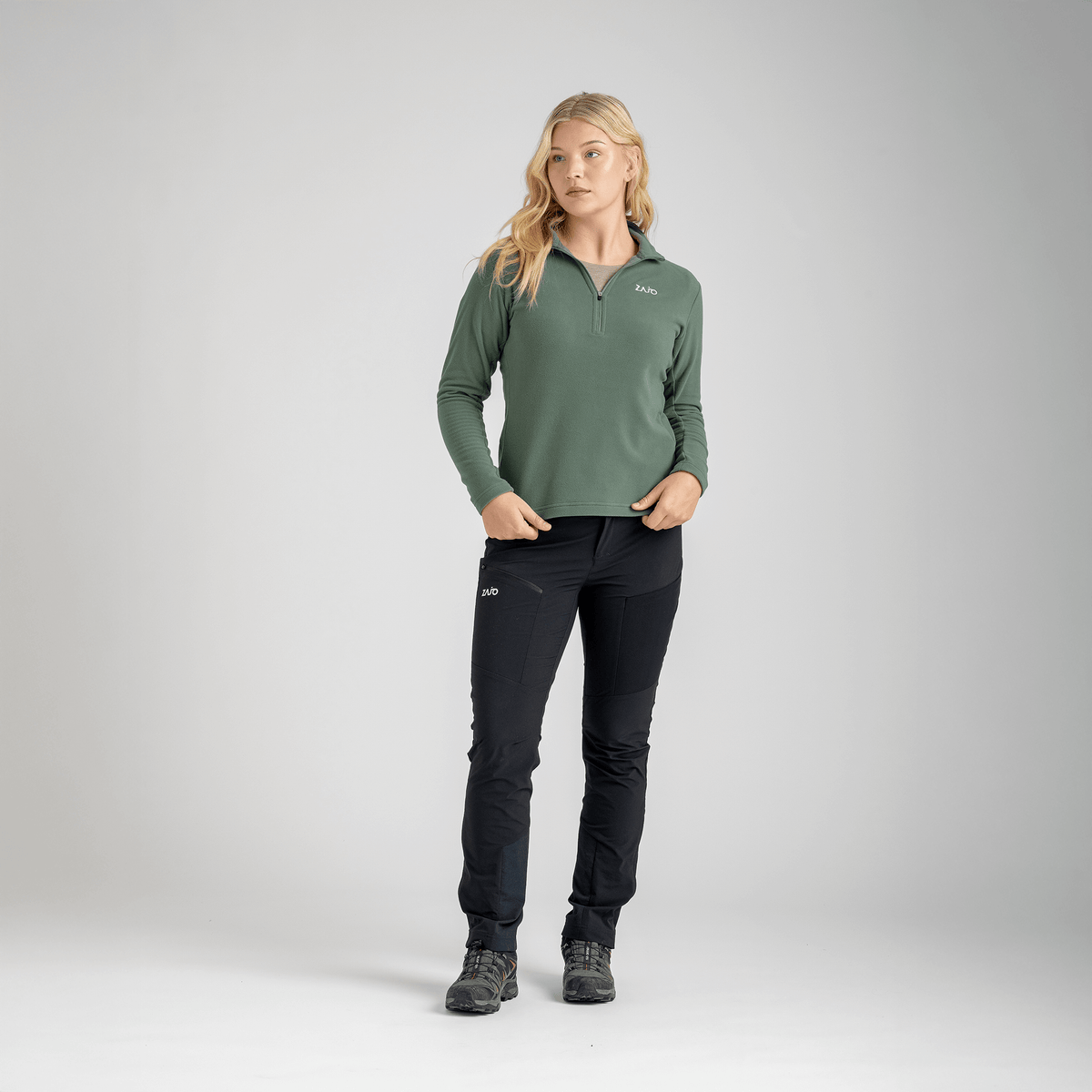Auro Women's Fleece Zip Top — Tea Rose
