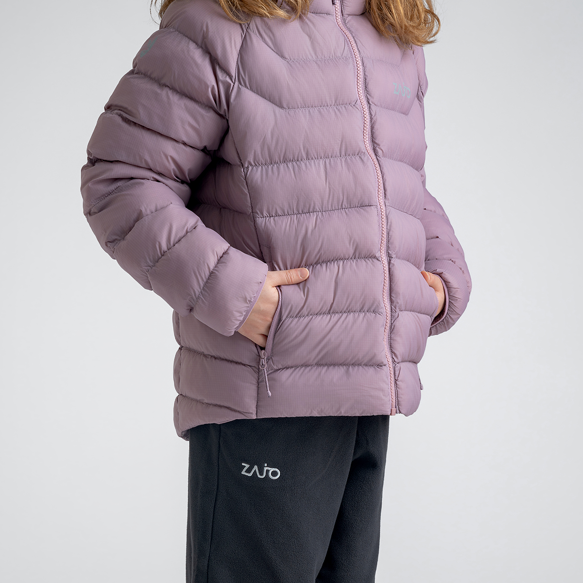 Musko Kid's Insulated Hooded Jacket — Iced Mauve
