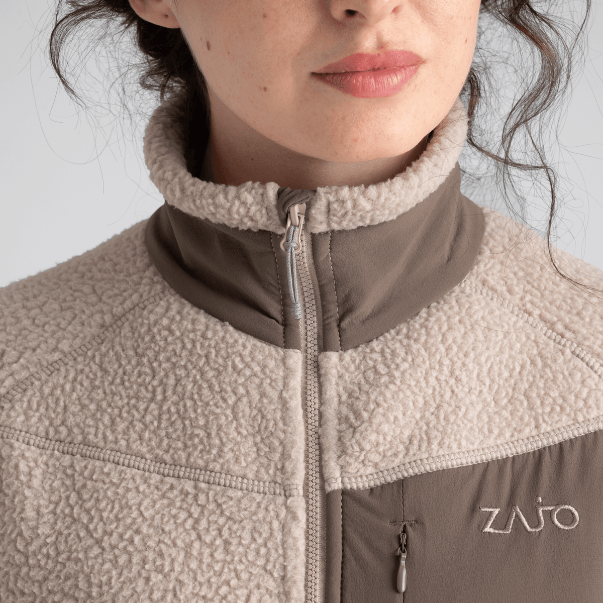 Palpo Women's Pile Fleece Jacket — Cocoa Brown