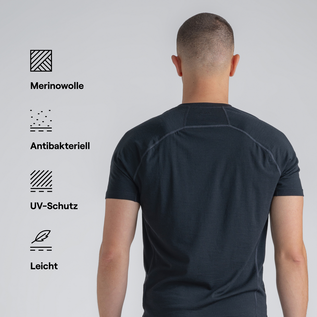 Senti Men's Merino T-shirt — Black