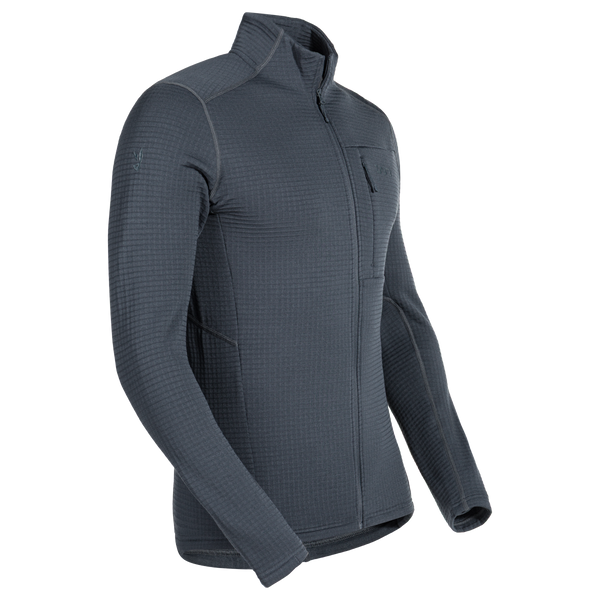 Kovri Men's Merino Grid Jacket — Grey Navy