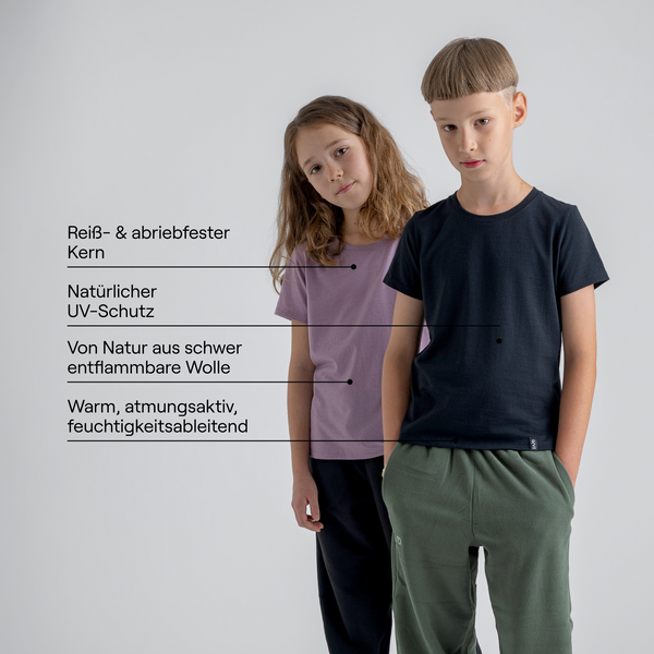 Amo Kid's Merino T-shirt — Light Rose