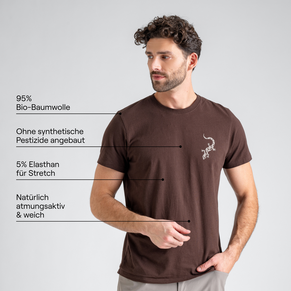 Arbo Men's Organic Cotton T-shirt — White Element