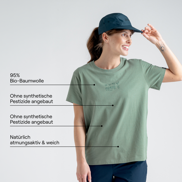 Arbo Women's Organic Cotton T-shirt — White Element