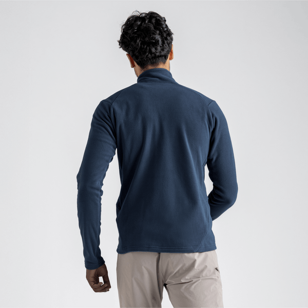 Auro Men's Fleece Zip Top — Dove Grey