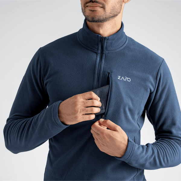 Auro Men's Fleece Zip Top — Golden Brown