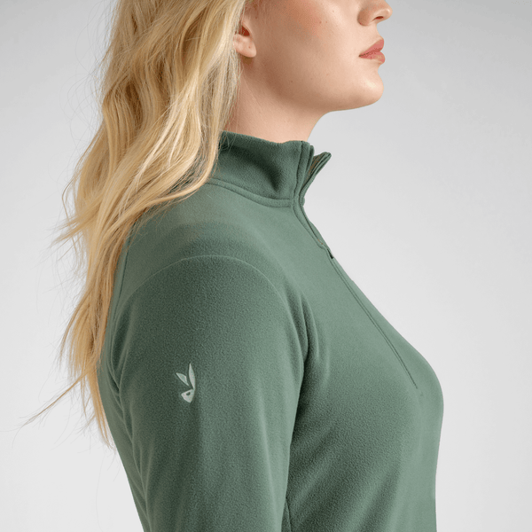 Auro Women's Fleece Zip Top — Black Olive
