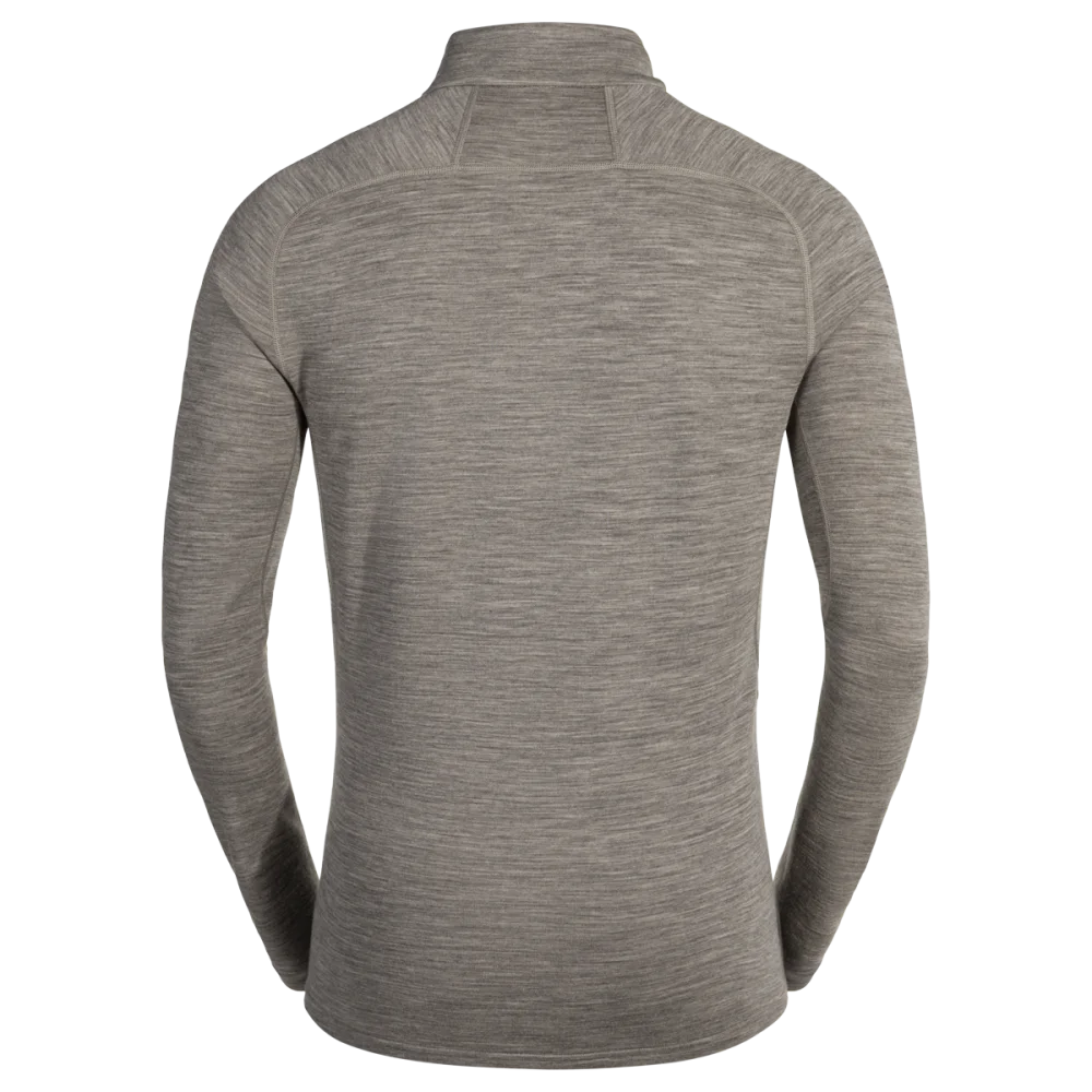 Hejma Men's Merino Zip Top — Taupe Beige