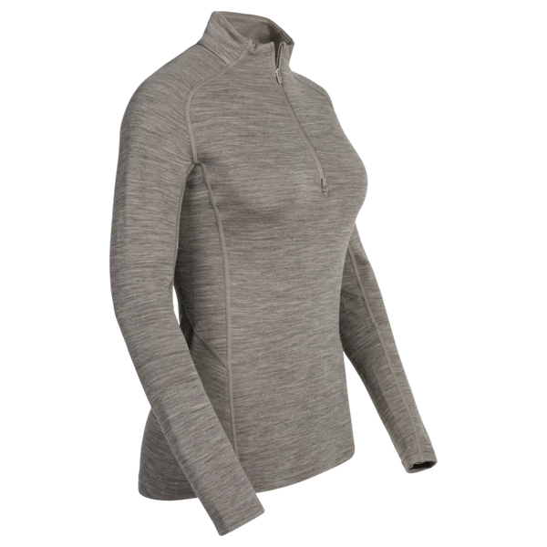 Hejma Women's Merino Zip Top — Taupe Beige