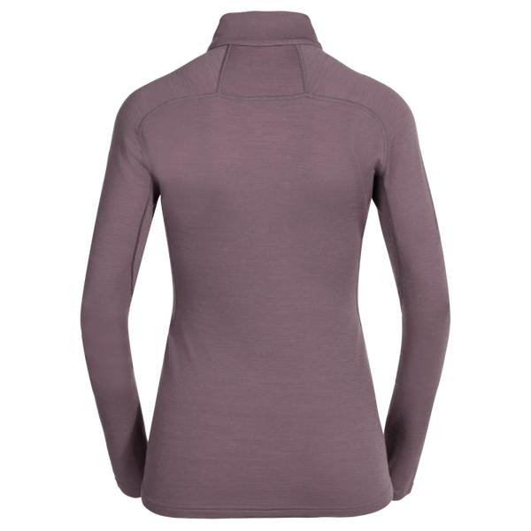 Hejma Women's Merino Zip Top — Grape Mauve