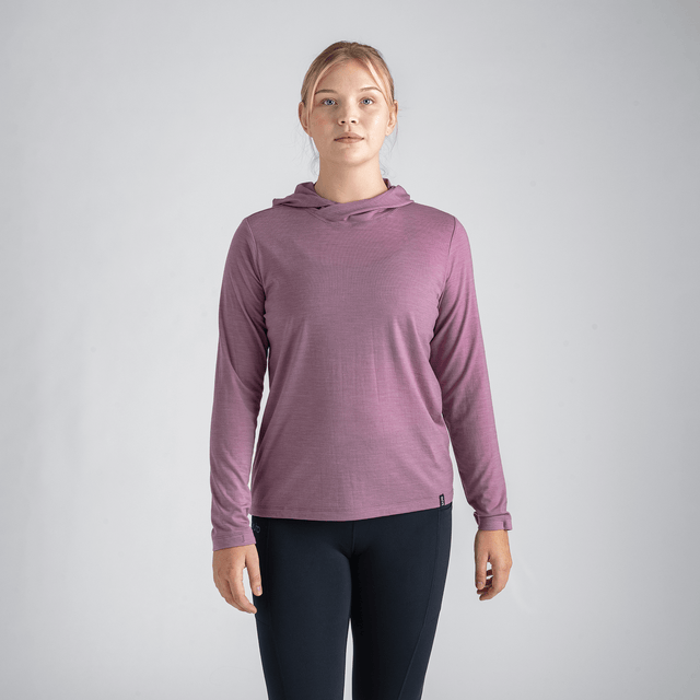 Kora Women's Merino Hoodie — Iced Mauve
