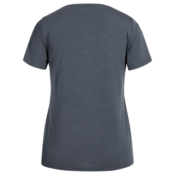 Kora Women's Merino T-shirt — Grey Navy