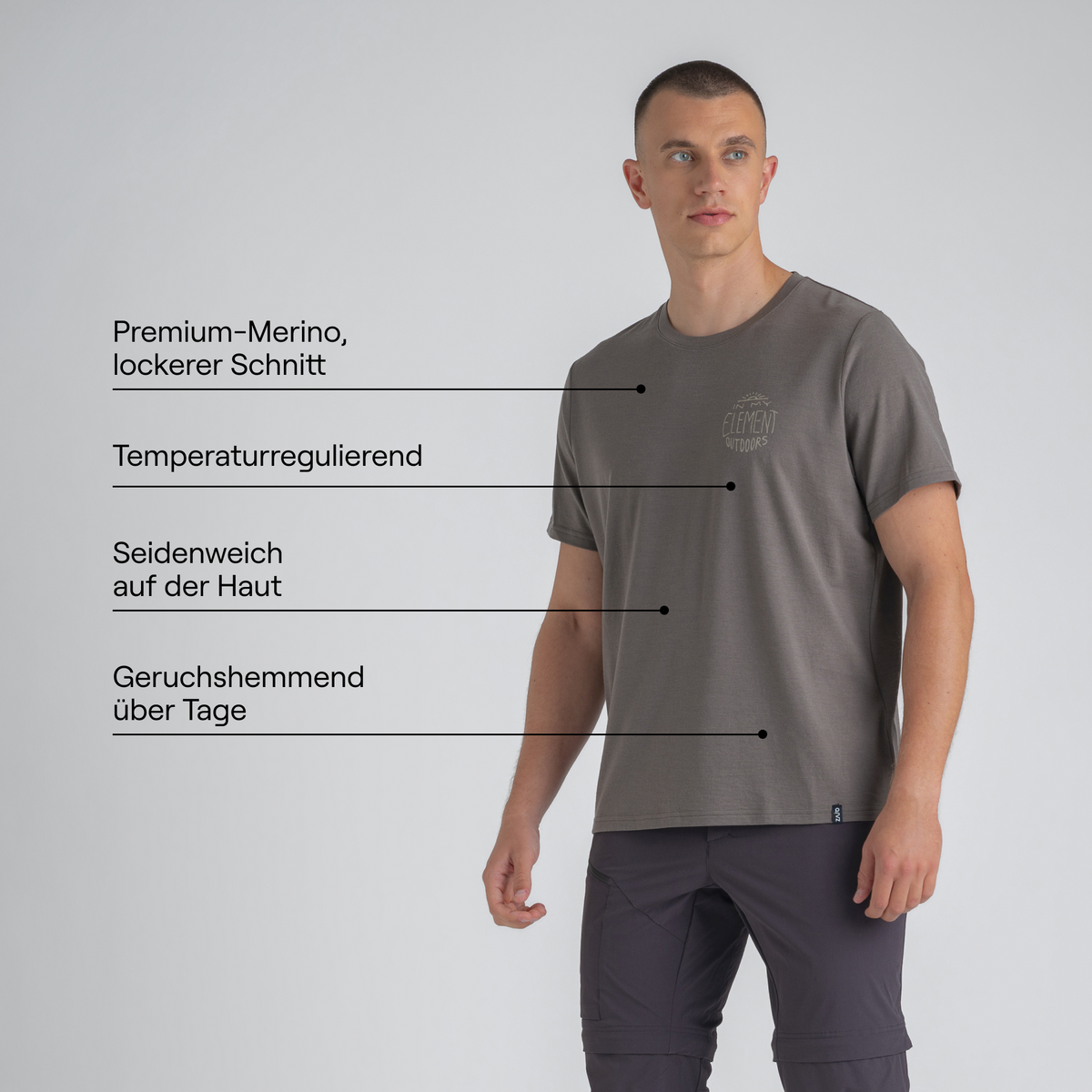 Kora Men's Merino T-shirt — Black