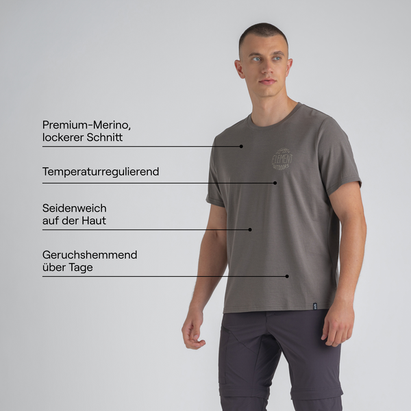 Kora Men's Merino T-shirt — Black