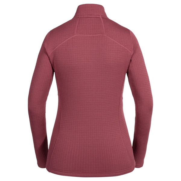 Kovri Women's Merino Grid Jacket — Earth Red