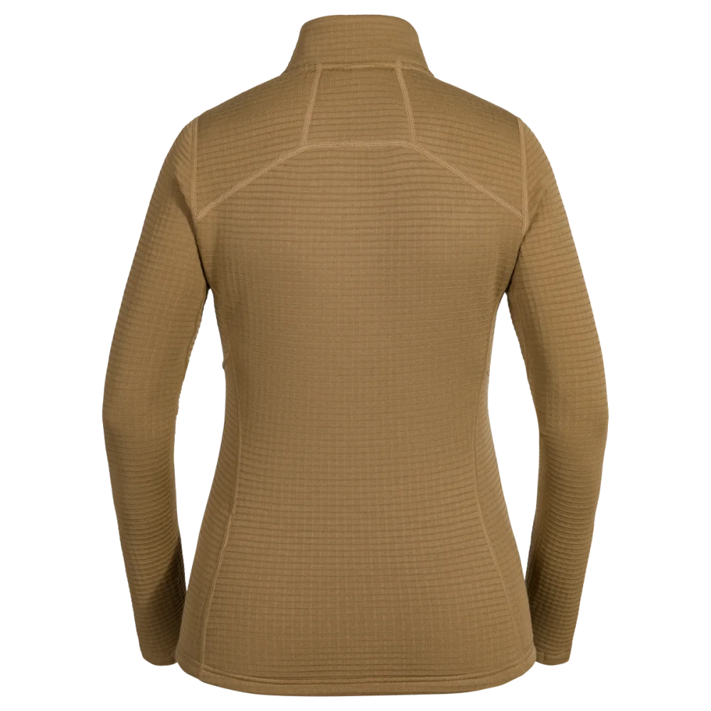 Kovri Women's Merino Grid Jacket — Golden Brown