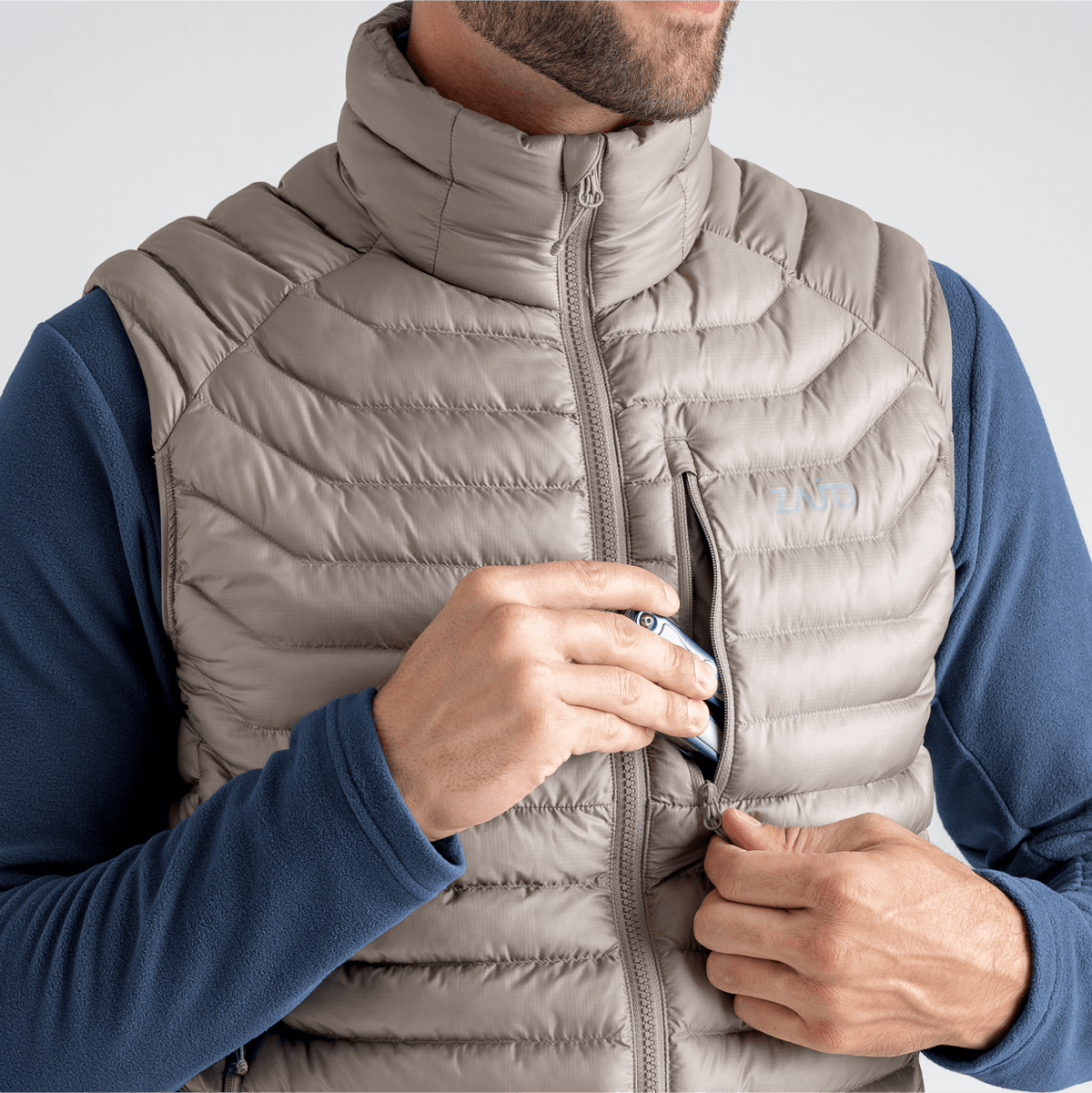 Nubaro Men's Insulated Vest — Thyme Green