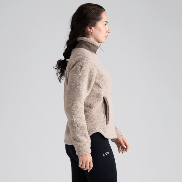Palpo Women's Pile Fleece Jacket — Cocoa Brown