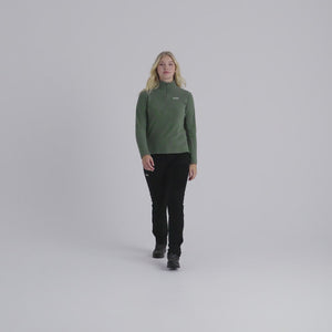 Auro Women's Fleece Zip Top — Black Olive