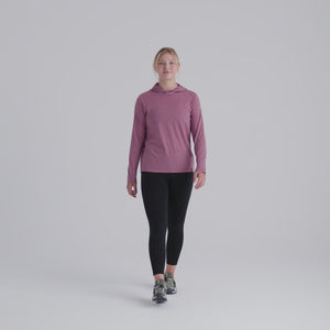 Kora Women's Merino Hoodie — Grey Navy
