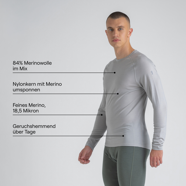 Senti Men's Merino Longsleeve — Black
