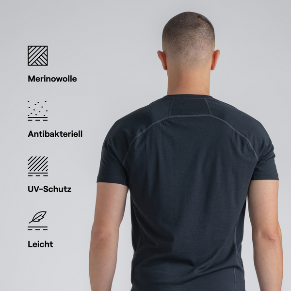 Senti Men's Merino T-shirt — Black