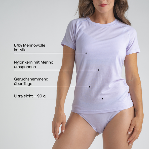 Senti Women's Merino T-shirt — Black